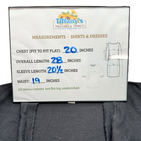 Charter Club Sweater Womens Medium Black Open Front Scalloped Edges 3/4 Sleeve - Picture 9 of 9